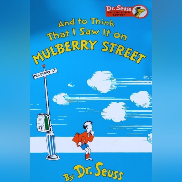 Dr. Seuss Blue 'Mulberry Street' Collector's Edition Kids Book - Picture 1 of 9